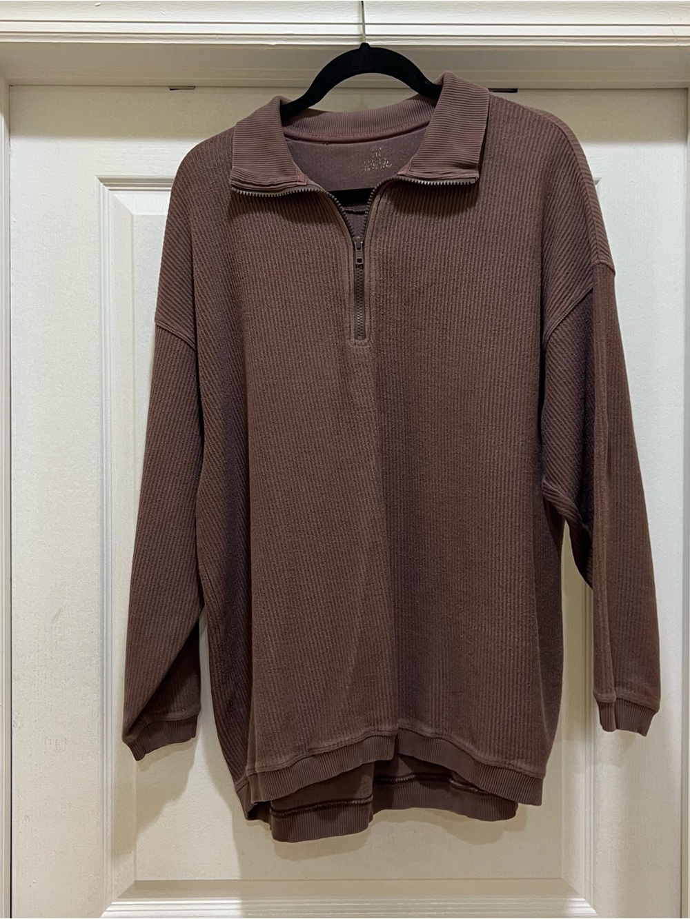 Aerie oversized quarter zip sweater size medium